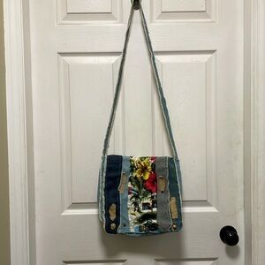 HANDMADE | Sewn | Fringed| Denim | Crossbody| Book Bag/Purse/Tote | Jean
